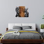 Wallity Tree Woman And Man - Escultura de Pared de Madera y Metal